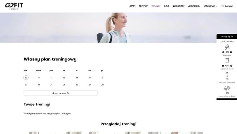 Training platform and nutrition plan for Juice Plus+ 2